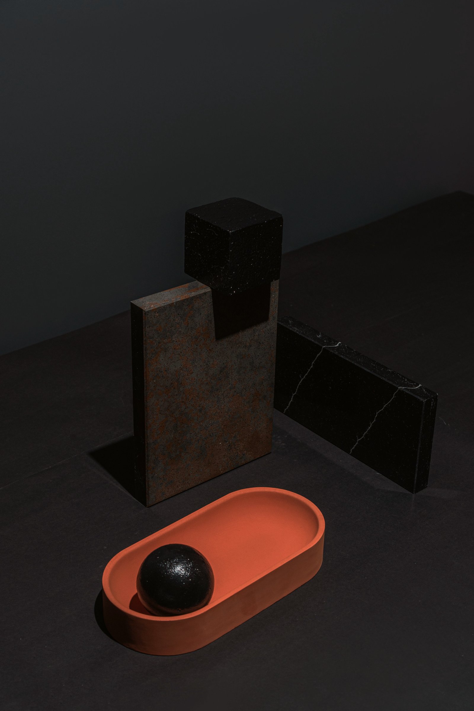 brass and stone decorative tray